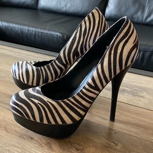 Zebra print (faux leather) Stilettos